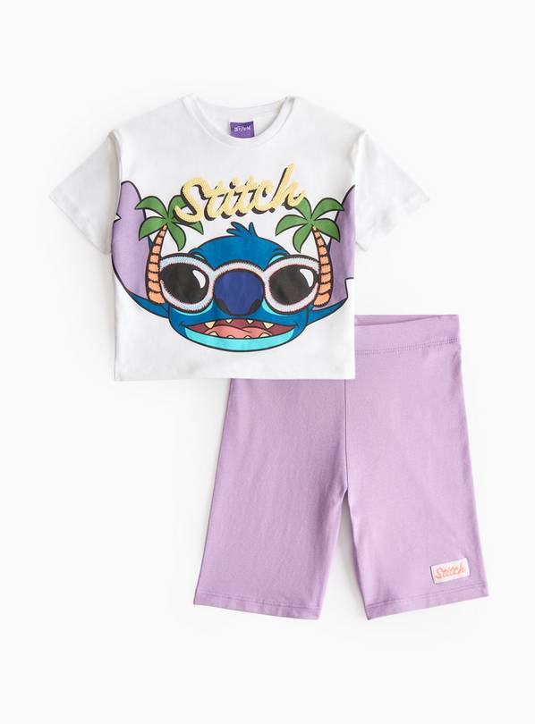 Stitch Print T-Shirt & Cycling Shorts Set 12 years